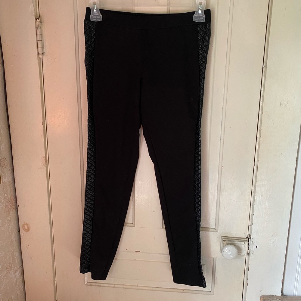 Mossimo faux leather striped leggings